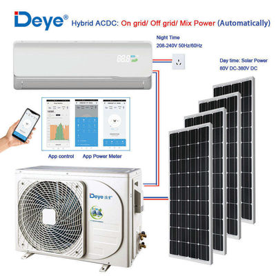 타이머 포함 태양 전력 에어컨 OFF GRID DC 48V 스플릿 하이브리드 휴대용