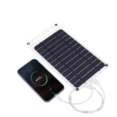 야외 활동 중 10W 태양 전지 패널 휴대 전화 충전기 OEM / ODM