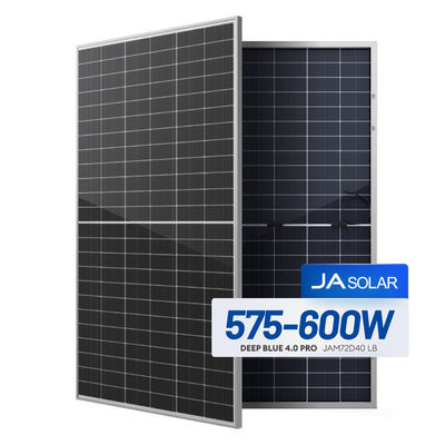 575-600W 이중 유리 N-TOPCON 양면 단면 태양 전지 패널 JA 태양 광 Deep Blue 4.0