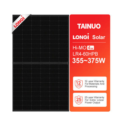 N-TYPE 롱이 태양광 166mm 셀 태양광 패널 360W 365W 370W 375W 380W 450W 455W 등급 A
