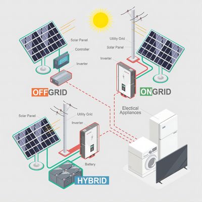 10KW 태양 에너지 배터리 가정용 태양 전지 패널 키트 및 전력 전원 5KW 전력 발전기