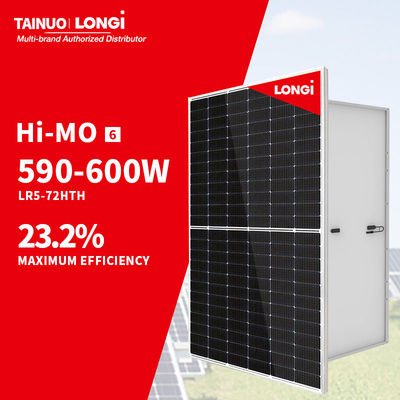 롱기 하이모 6 LR5-72HTH 600W 태양 전지 패널 35mm PV 모듈 TUV ISO CE 전력 허용