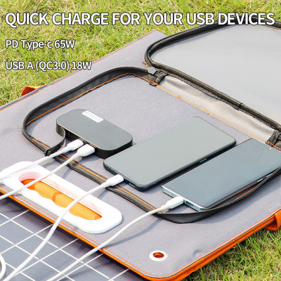 USB 출력 12V/1.5A와 함께 60W 단 결정적 실리콘 접이식 태양 전지 패널