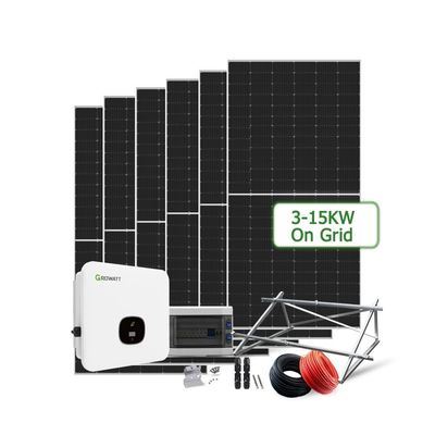 상업용 5kw 8kw 12kw 온그리드 태양광 장착 시스템 가정용 태양광 패널 시스템 10kw
