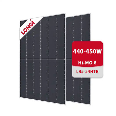 LONGi Hi-MO 6 LR5-54HTB 440-450M 반전지 양면 태양광 패널 모두 검은색 440W-450W 23%