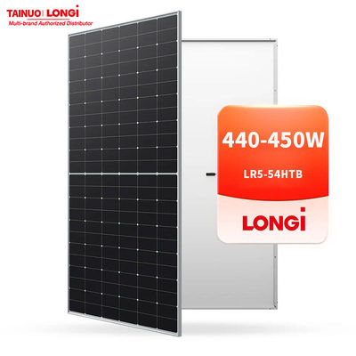 순수한 검은색 태양 전지 패널 롱기 하이-모 X6 과학자 LR5-54HTB 440W 445W 450W 440-450M