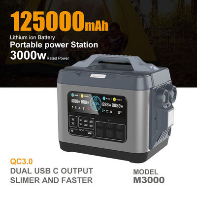 C형 입력 3000W 리?? 배터리 전력 뱅크 빠른 충전용 휴대용 발전소