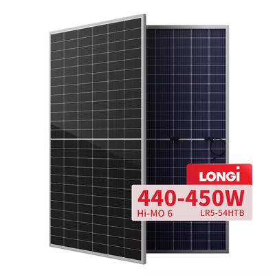 롱이 태양 전지 패널 Hi-Mo X6 440W 445W 450W 완전 검은 반 셀 PV 모듈