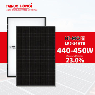 롱이 태양 전지 패널 Hi-Mo X6 440W 445W 450W 완전 검은 반 셀 PV 모듈