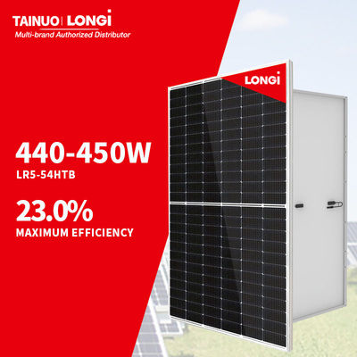 롱이 태양 전지 패널 Hi-Mo X6 440W 445W 450W 완전 검은 반 셀 PV 모듈