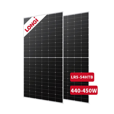 롱이 솔라 LR5-54HTB 주택용 태양광 에너지 솔루션용 전면 검은색 450W PV 패널
