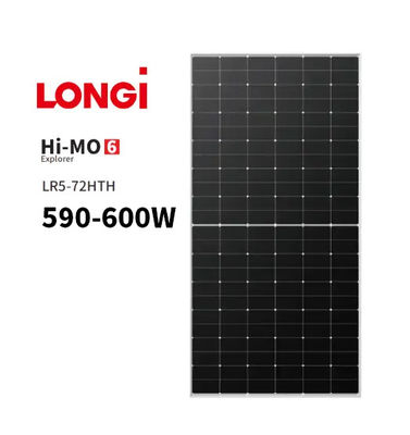 PV CE TUV ISO 인증을 받은 롱기 고전력 590W 595W 600W