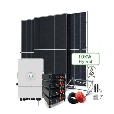 지붕 설치 3kw 4kw 5kw 8kw 10kw 집용 하이브리드 태양 에너지 시스템 키트