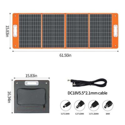 캠핑용 휴대용 태양광 패널 키트 100W USB 전화 충전기와 함께