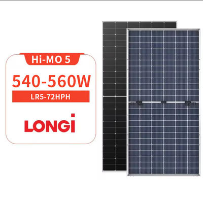 21.7% 패널 효율 LONGi 550w 듀얼 글래스 535-555watt 에너지 시스템용 태양 전지 패널