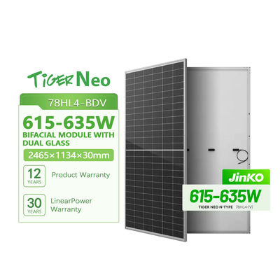182mmx182mm 셀 크기 Jinko 550W 단면 모듈 태양 전지 패널