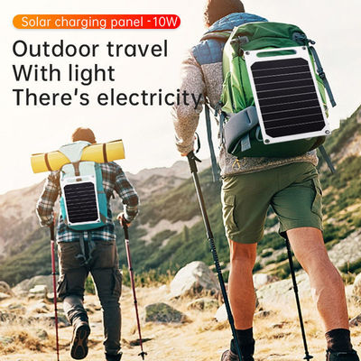 야외 활동 중 10W 태양 전지 패널 휴대 전화 충전기 OEM / ODM