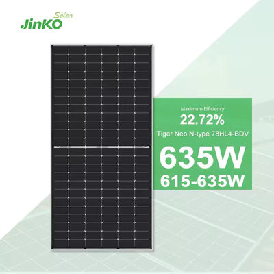 풀 키트 580 와트 JINKO 안오디제 알루미늄 합금 프레임과 함께 이중 유리 태양 전지 패널