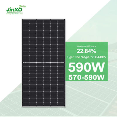 575W Jinko Tiger Neo N형 72HL4-BDV 태양광 시스템용 양면 태양광 패널