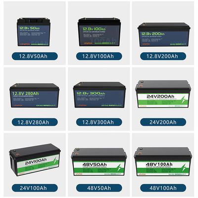 12.8V LFP 재충전 태양 전지 가정용 전력 50Ah 100Ah 200Ah 300Ah 400Ah