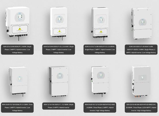 DC AC 인버터 10kw 8kw 6kw 15kw 20kw 25kw 3단계 MPPT Deye 하이브리드 EU 12kw