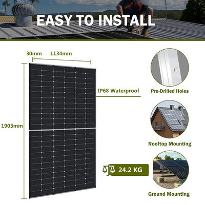 가정용 태양광 발전용 N형 모노 500W 550W 560W 580W 590W 600W 태양광 패널