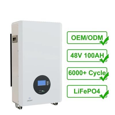 다재다능한 48v 5kwh 10kwh 100ah 200ah 가정용 태양 에너지 저장 배터리