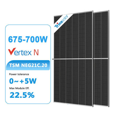 182mm 반 절단 셀 N 타입 NEG 21C.20 675W 680W 690W 695W 700W 양면 PV 패널 TSM-NEG21C.20