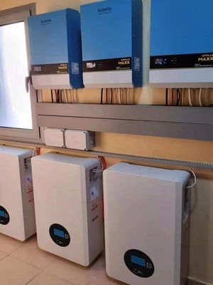 통신 CAN2.0 48V 100AH 5KWH 가정용 태양광 배터리 팩 LiFePO4 전력 벽 배터리