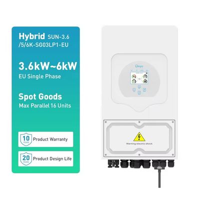CEI 인증 단일 단계 하이브리드 태양 전지 인버터 5KW 6KW 8KW 모두 하나의 시스템