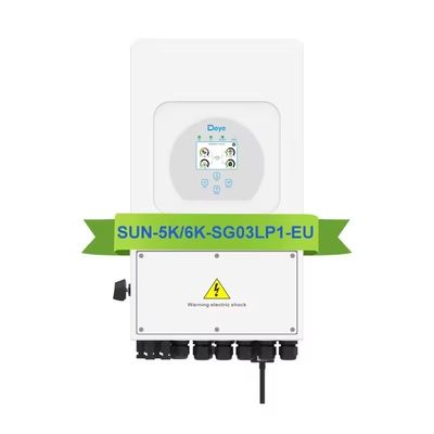 50/60Hz 출력 주파수 Deye SUN-3.6 5 6K-SG03LP1-EU 8kw 하이브리드 태양광 전력 인버터