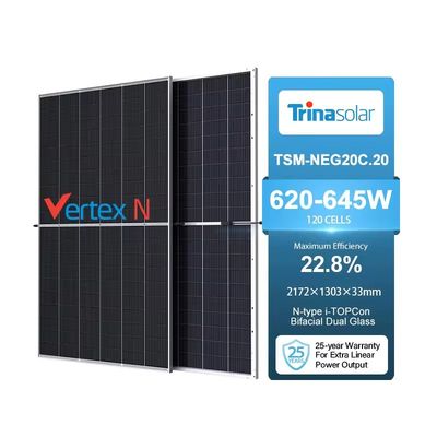 2024 트리나 비페시얼 NEG20C.20 620W 625W 630W 635W 640W 645W 단 결정 태양 전지 패널