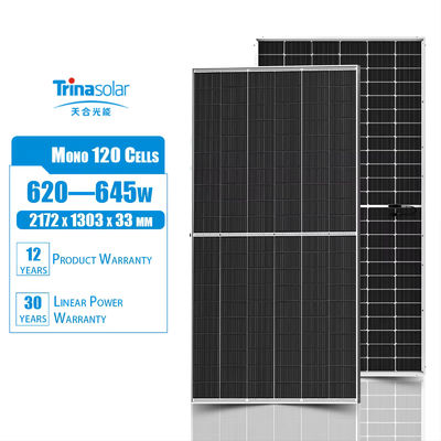 양면 태양 전지 패널 N형 620w 625w 630w 635w 640w 645w 210mmx210mm 셀 크기