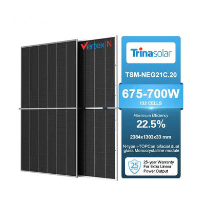 690W 베르텍스 N 670W PV 모듈 태양 전지판 675W 680W 685W 690W 700W 플러스 양면체 tsm-neg21c20