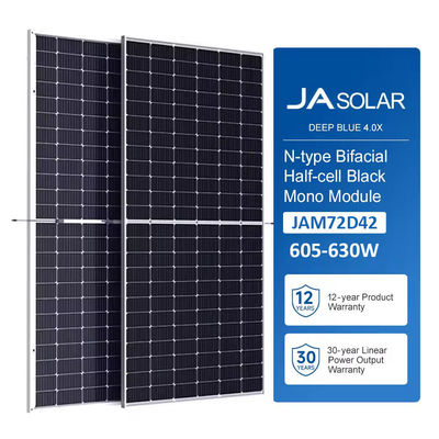 N형 태양 전지 패널 Jam72D42 Lb 610W 615W 620W 625W 630W 635W 로테르담 유럽 창고용 양면 PV 모듈