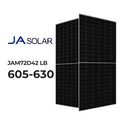 고전력 620W 자 태양 전지 패널 IP68 연결 상자와 2.0mm 온화 저철 유리