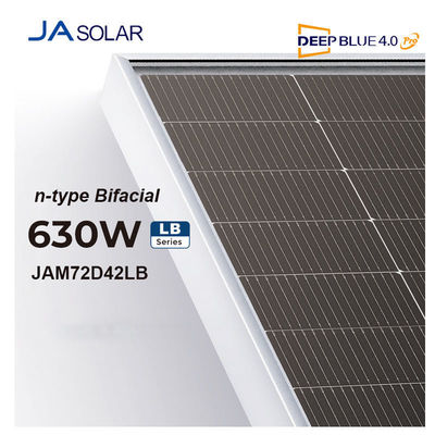 605W 615W 625W JA N 타입 양면 태양광 패널 듀얼 글래스 태양광 패널 182mmx182mm 셀 크기