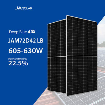 안오디제 알루미늄 합금 프레임 605W JA SOLAR 스마트 600 와트 양면 유리 태양 전지 패널