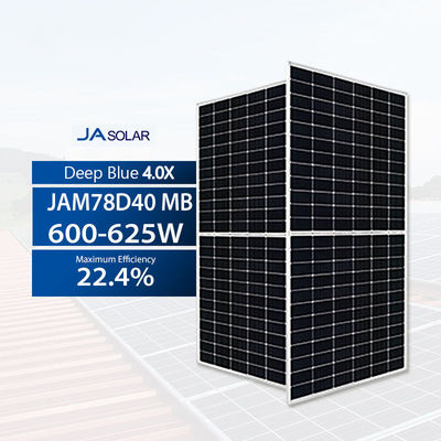 600W-625W N형 양면 JA 페로브스카이트 태양 전지 패널 지붕 타일 JAM78D40 MB