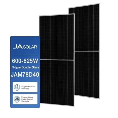 JA SOLAR 600-625W 가정용 태양광 모듈 2.0mm 온화 낮은 철 유리