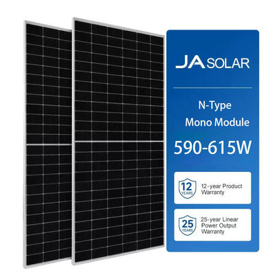 JA 태양계 판 모노 패널 590W 595W 600W 605W 610W 615W 22.80% 패널 효율
