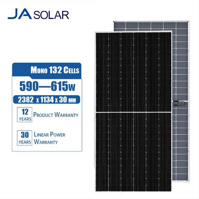 JA 태양광 딥 블루 4.0 프로 595w 590w 605w 615w 600 와트 양면 N형 PV 패널 모노