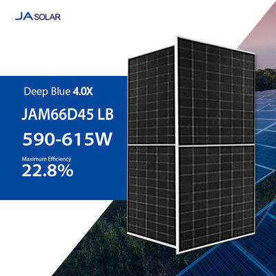 단결성 태양 전지 패널 590W 595W 600W 605W 610W 615W 이중 유리 모듈