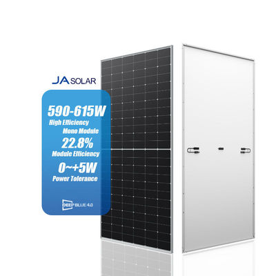 300W 모노 패널 590-615 590w 595w 600w 610w 615w 유리 전면 덮개와 함께 반 절단 된 양면