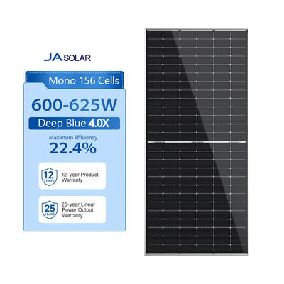 600-625 와트 PV 모듈 듀얼 글래스 모노 태양 전지 패널 2.0mm 온화 저철 유리로