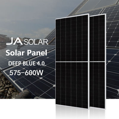 딥 블루 575W-600W 양면 태양 전지 패널 JA 선도 기술 최첨단 선택