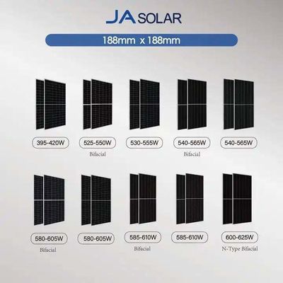 JA 태양 광 Deep Blue 4.0 N형 양면성 이중 클래스 모노 모듈 575-600W JAM72D40 LB