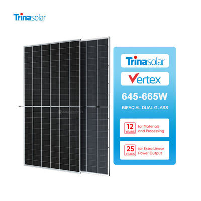 645w 650w 655w 660w 665w 마이크로 인버터 시스템용 트리나 모노 크리스탈린 태양 패널