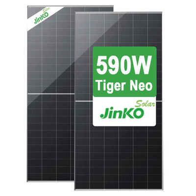 진코 페크 이중 유리 550W 570W 단 결정 1층 태양 전지 패널 2.0mm 앞 유리