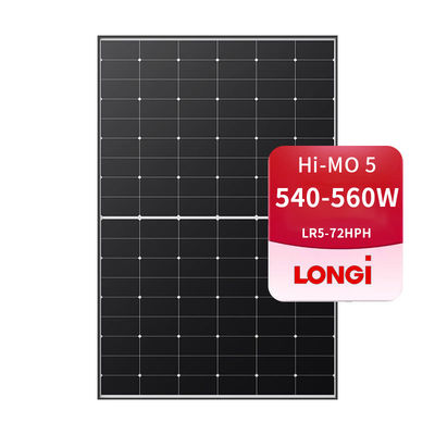 패널 효율 21.7% LONGi Hi-Mo 5 Tier 1 태양 전지 패널 545w 560w 500w 은색 프레임